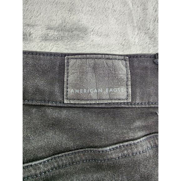 American Eagle Next Level Stretch Super High Rise Jegging Size 8 Black Button - Picture 5 of 15